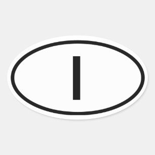 Adesivo Oval Italia "eu "