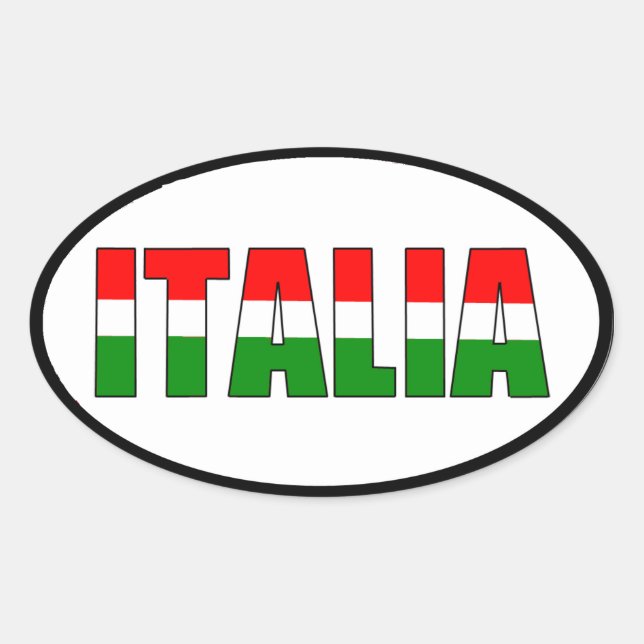Adesivo Oval Italia Flag of Italy (Frente)