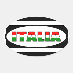 Adesivo Oval Italia Flag of Italy