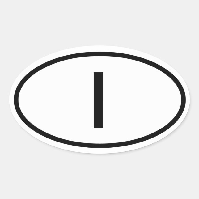 Adesivo Oval Itália "I" (Frente)