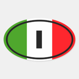 Adesivo Oval Itália - I - Europeu