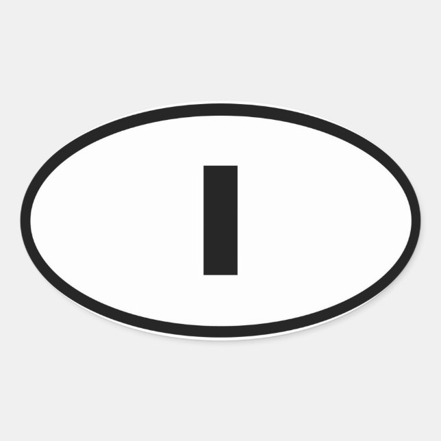 Adesivo Oval Itália - I - Europeu (Frente)