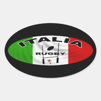 Adesivo Oval Italia Rugby Sticker