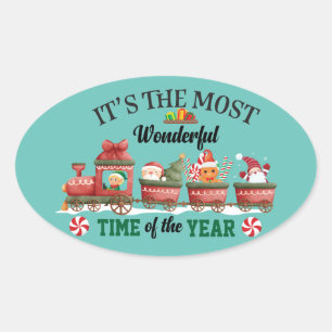 Adesivo Oval It's The Most Wonderful Time Of The Year