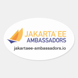 Adesivo Oval Jakarta EE Embaixadores Sticker