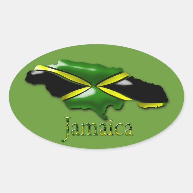 Adesivo Oval Jamaica Sticker (Frente)