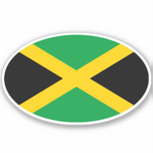 Adesivo Oval Jamaican Flag