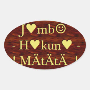 Adesivo Oval jambo Hakuna Matata day Gifts.png