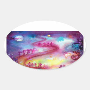 ADESIVO OVAL JARDIM DAS SOMBRAS PERDIDAS/ESCADAS MÍSTICAS