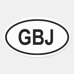 Adesivo Oval Jérsei "GBJ "