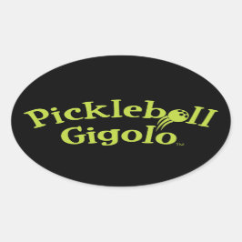 Adesivo Oval Jester da Swag Court do Pickleball Gigolo™ Swingrz