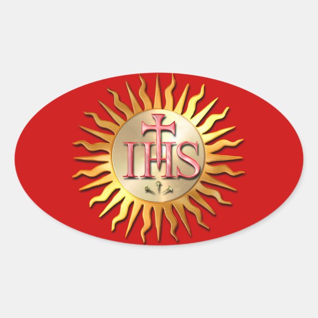 Adesivo Oval Jesuit Seal (Frente)