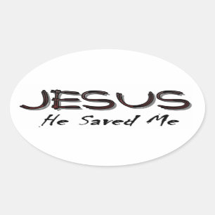 Adesivo Oval Jesus salvar me