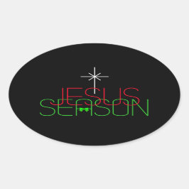 Adesivo Oval Jesus Season