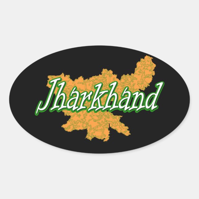 Adesivo Oval Jharkhand (Frente)