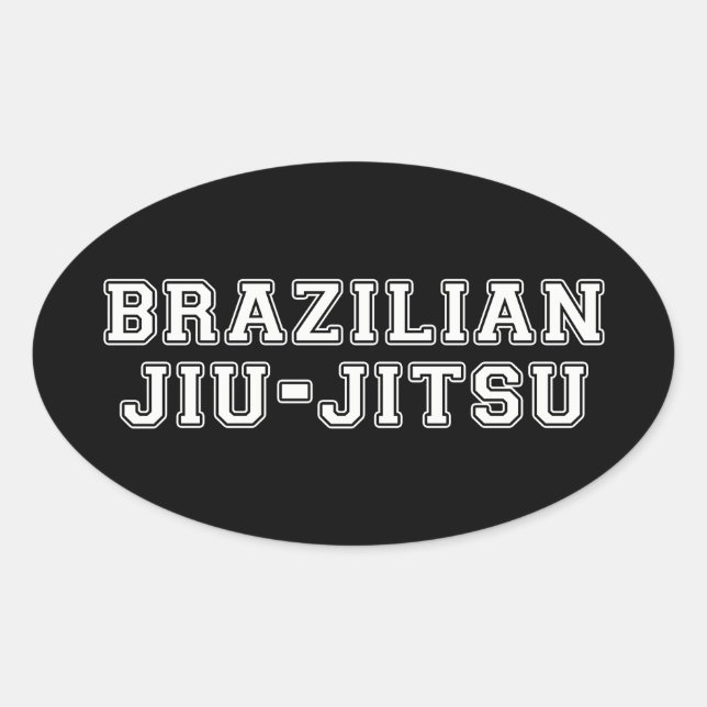 Adesivo Oval Jiu Jitsu (Frente)