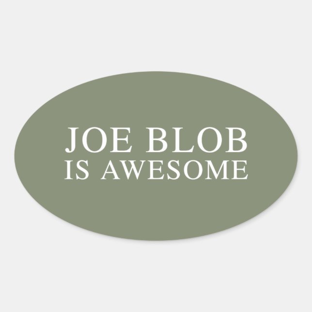 ADESIVO OVAL JOE BLOB É INCRÍVEL (Frente)