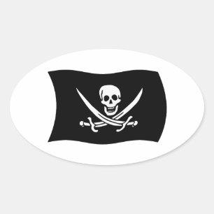 Adesivo Oval John Rackham Flag Sticker