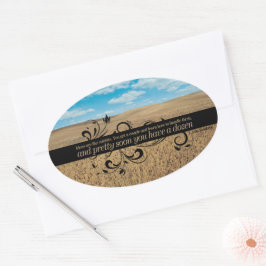 Adesivo Oval John Steinbeck Inspirational Cita "Ideias"