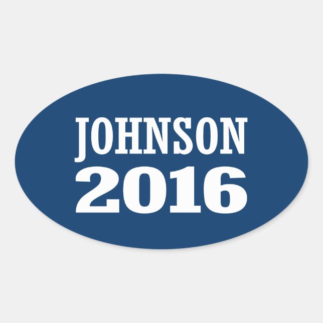 Adesivo Oval Johnson - Ron Johnson 2016 (Frente)