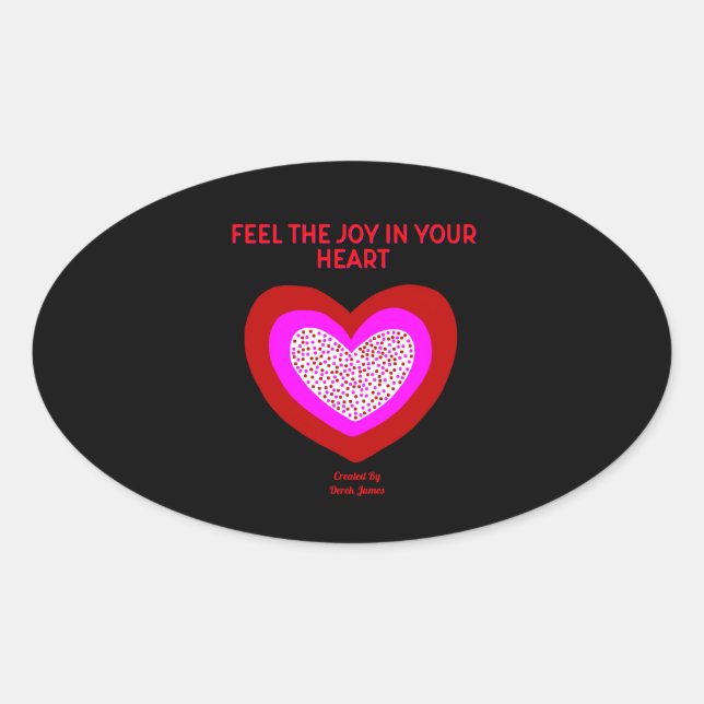 Adesivo Oval Joyful Heart Oval Sticker (Frente)