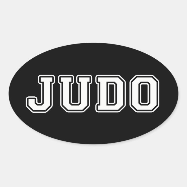 Adesivo Oval Judo (Frente)