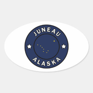 Adesivo Oval Juneau Alaska