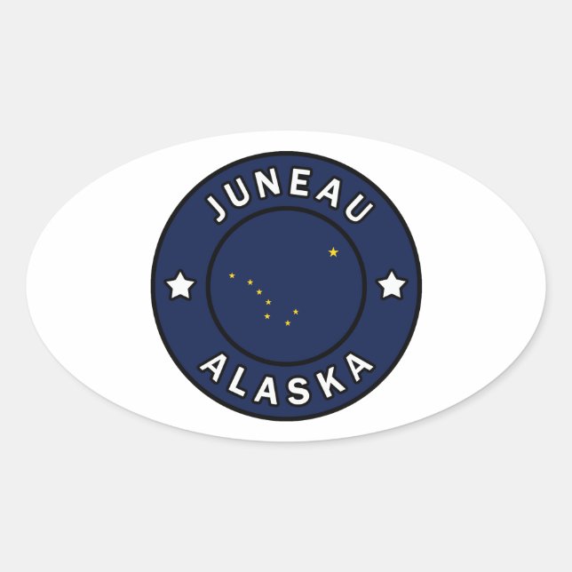 Adesivo Oval Juneau Alaska (Frente)