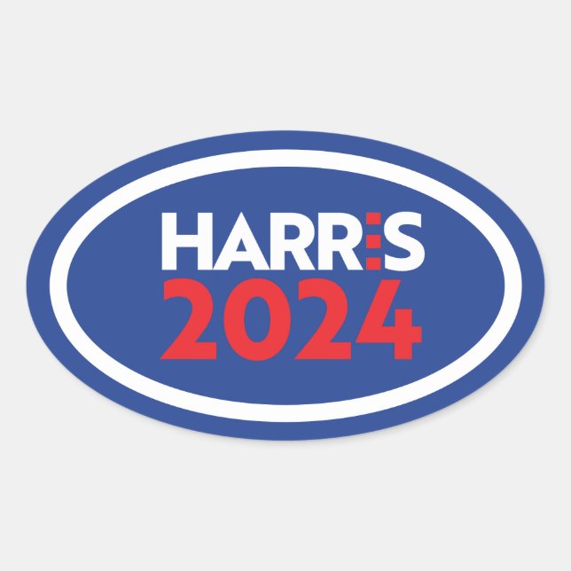 Adesivo Oval Kamala Harris 2024 (Frente)