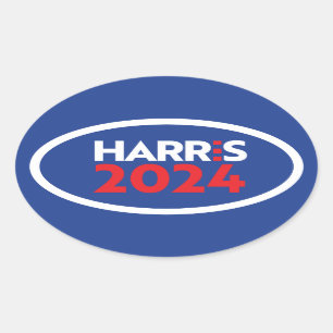 Adesivo Oval Kamala Harris 2024