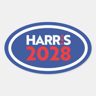 Adesivo Oval Kamala Harris 2028