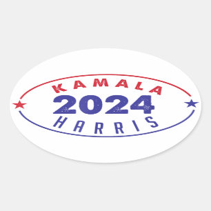 Adesivo Oval Kamala Harris 47ª Presidente EUA América 2024