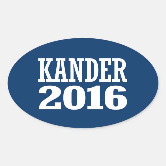 Adesivo Oval Kander - Jason Kander 2016 (Frente)