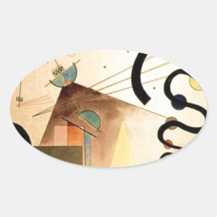 Adesivo Oval Kandinsky Abstrato
