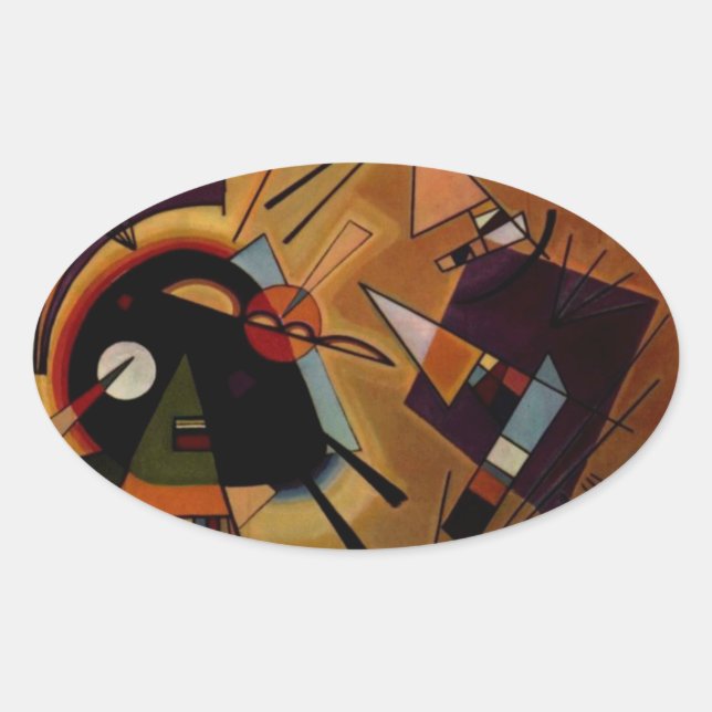 Adesivo Oval Kandinsky Black Violet (Frente)