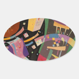 Adesivo Oval Kandinsky Composition 10 Abstrato Painting