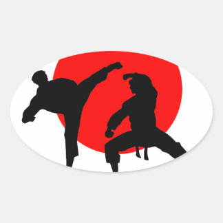 Adesivo Oval Karate Japão