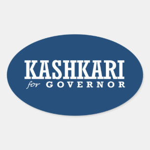 ADESIVO OVAL KASHKARI PARA GOVERNADOR 2014