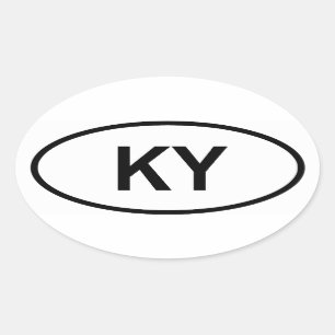 Adesivo Oval Kentucky "KY "