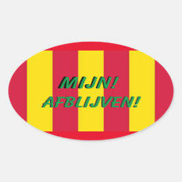 Adesivo Oval Kleurrijke Koffer Sticker