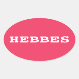 Adesivo Oval Koffer sticker ontwerpen | felle kleur | met tekst