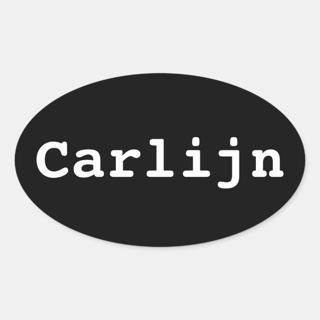 Adesivo Oval Koffer sticker ontwerpen met naam (Frente)