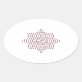 Adesivo Oval Kolam Art nº 1