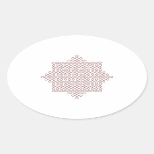 Adesivo Oval Kolam Art nº 1
