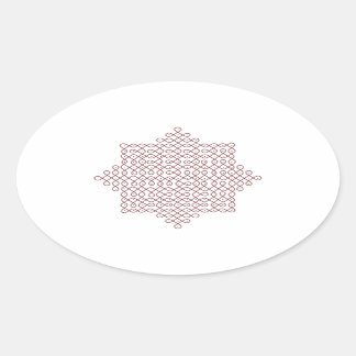 Adesivo Oval Kolam Art nº 1