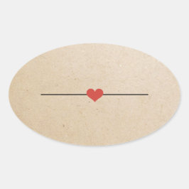 Adesivo Oval kraft vazio