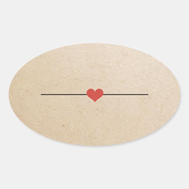 Adesivo Oval kraft vazio (Frente)