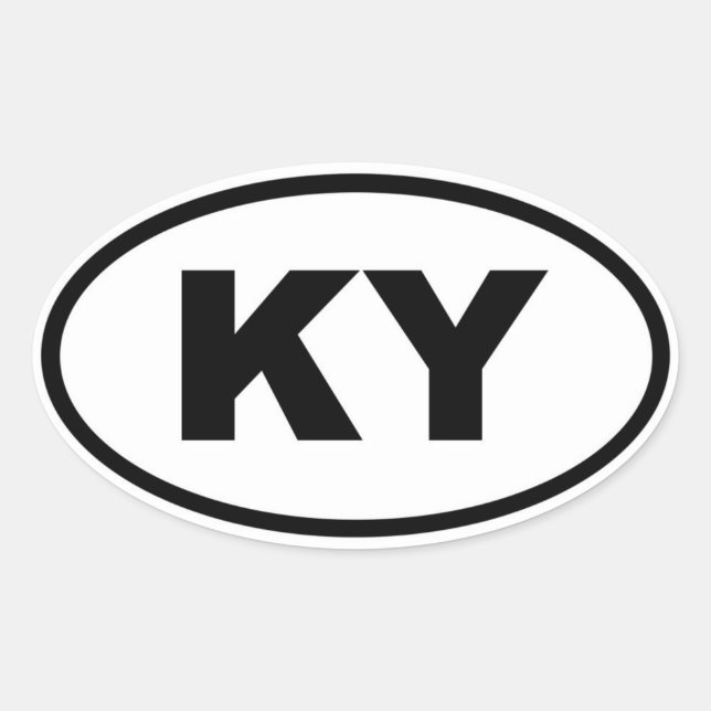 Adesivo Oval KY Kentucky (Frente)