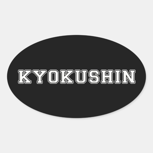 Adesivo Oval Kyokushin Karate (Frente)