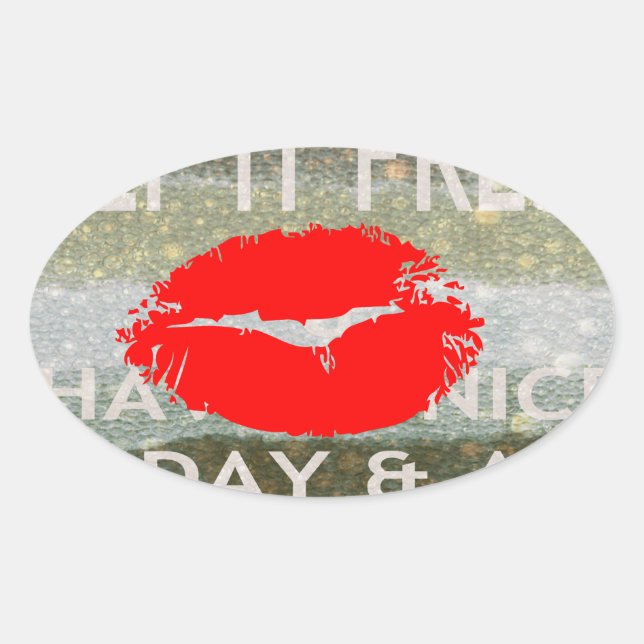 Adesivo Oval Lábios Frescos, Elevação De Víblias: 'Mantenha-O F (Frente)